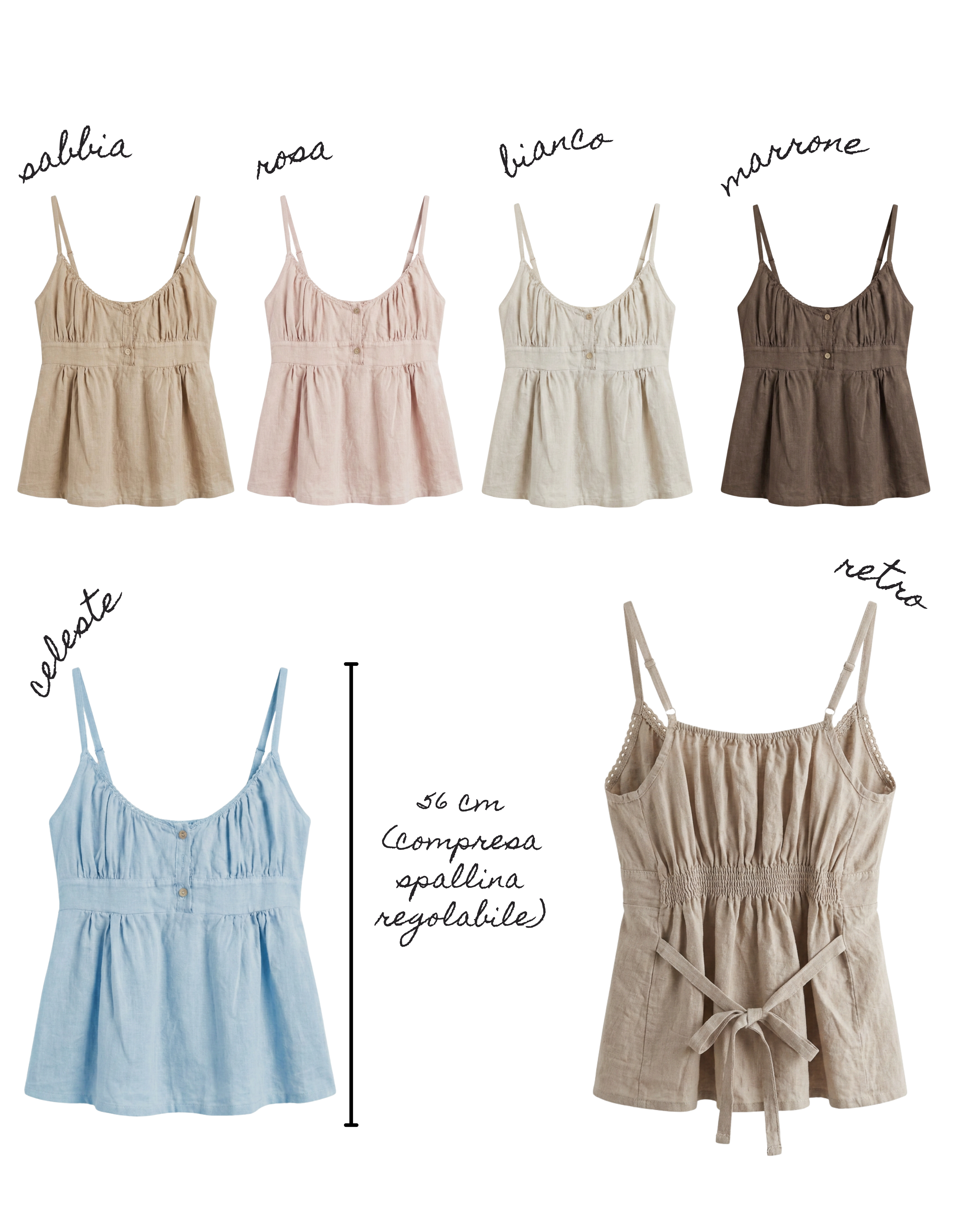 Top 55% lino 45% cotone
