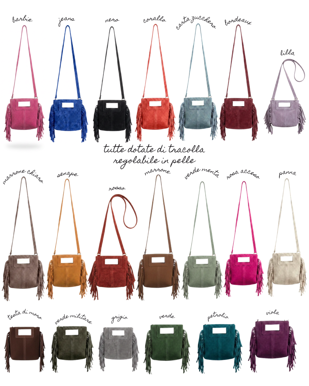 Borsa frange VERA PELLE