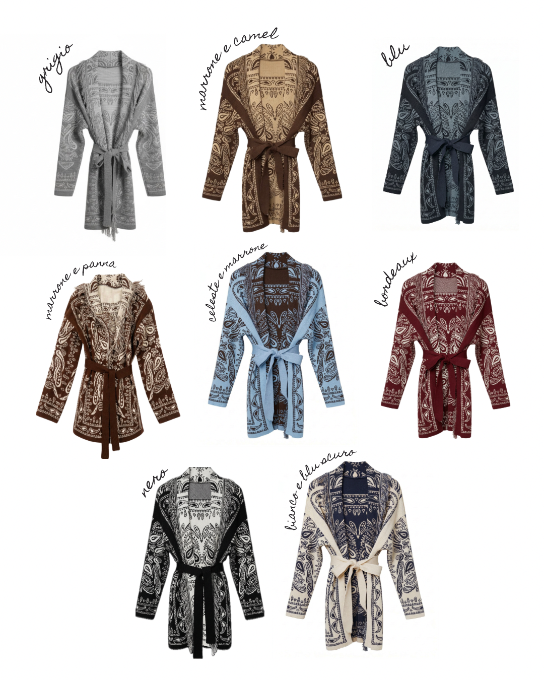 Giacca a cardigan bandana