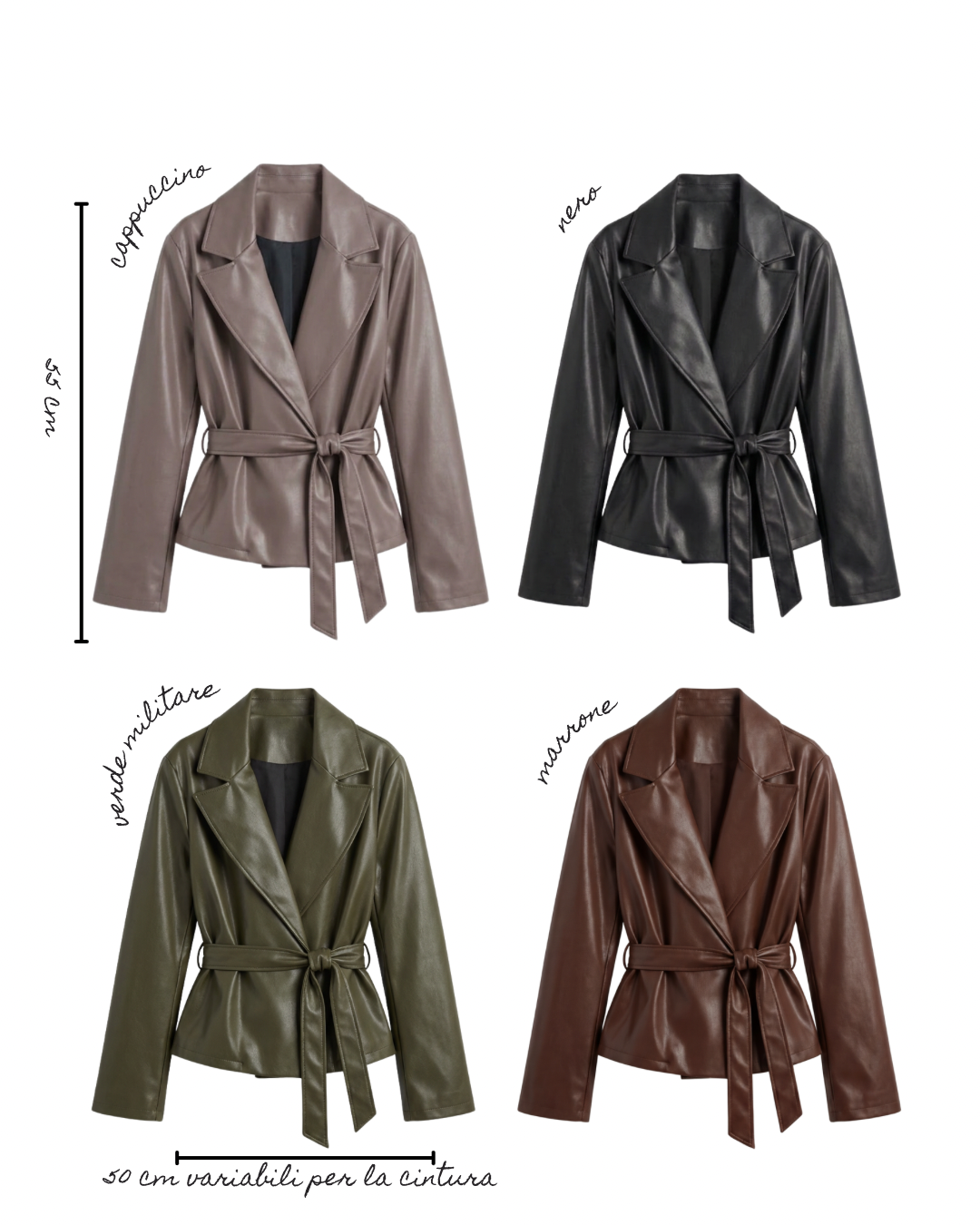 Giacca blazer similpelle