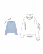 Maglietta a righe maniche lunghe