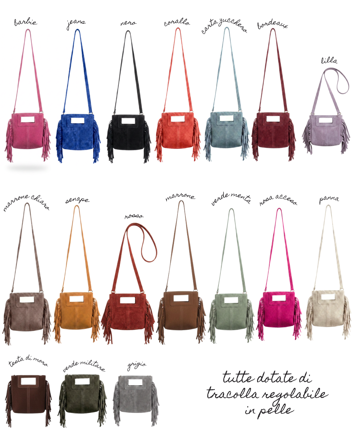 Borsa frange VERA PELLE