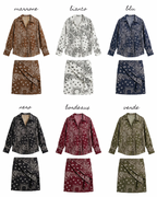 Coordinato bandana 100% cotone (camicia + gonna)