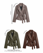 Giacca blazer similpelle