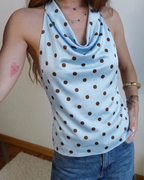 Top satin pois