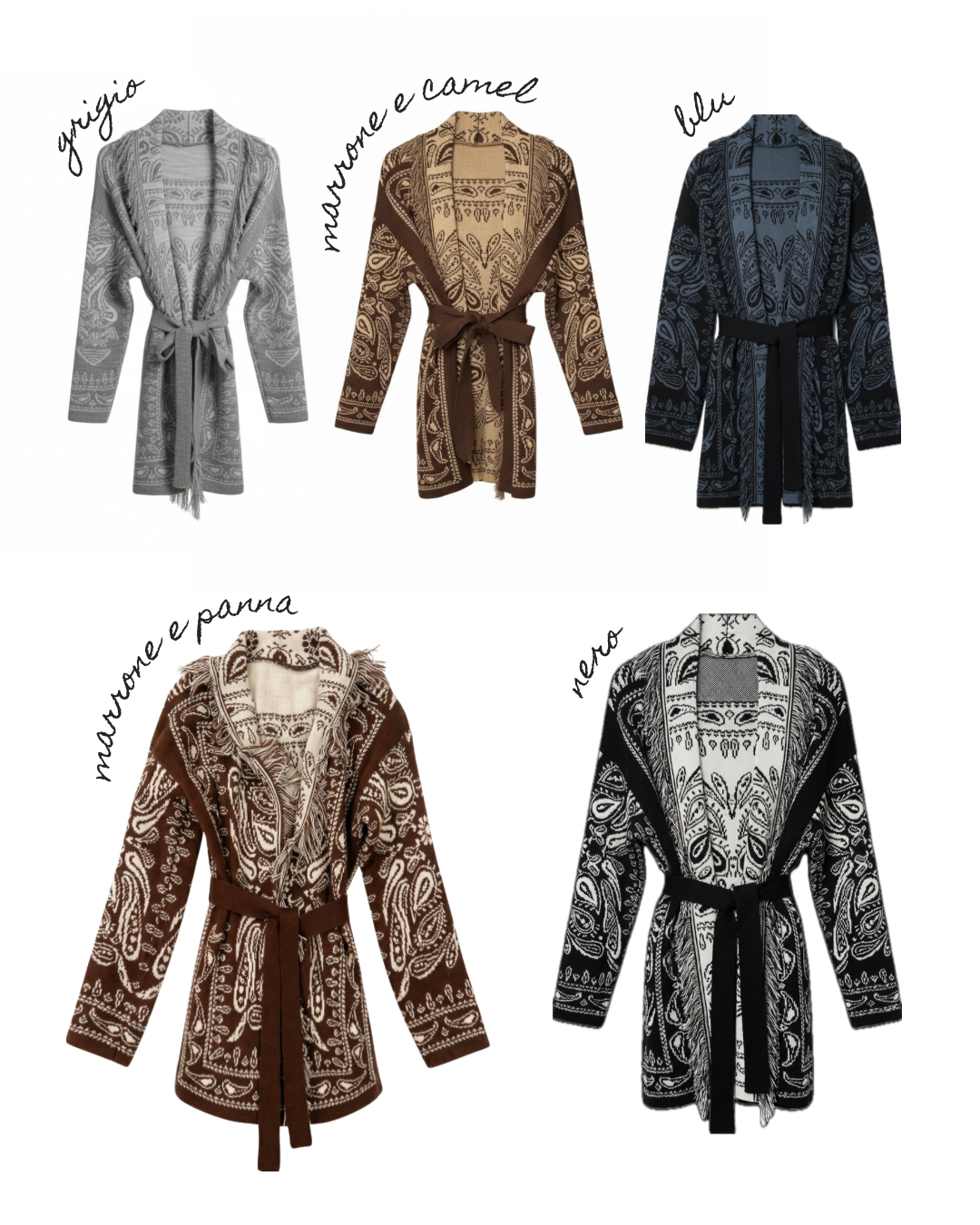 Giacca a cardigan bandana