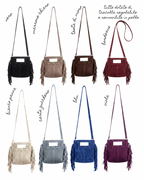 Borsa frange grande vera pelle