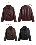 Giacca pelle oversize