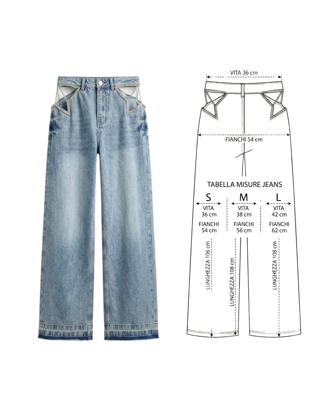 Jeans cristallo