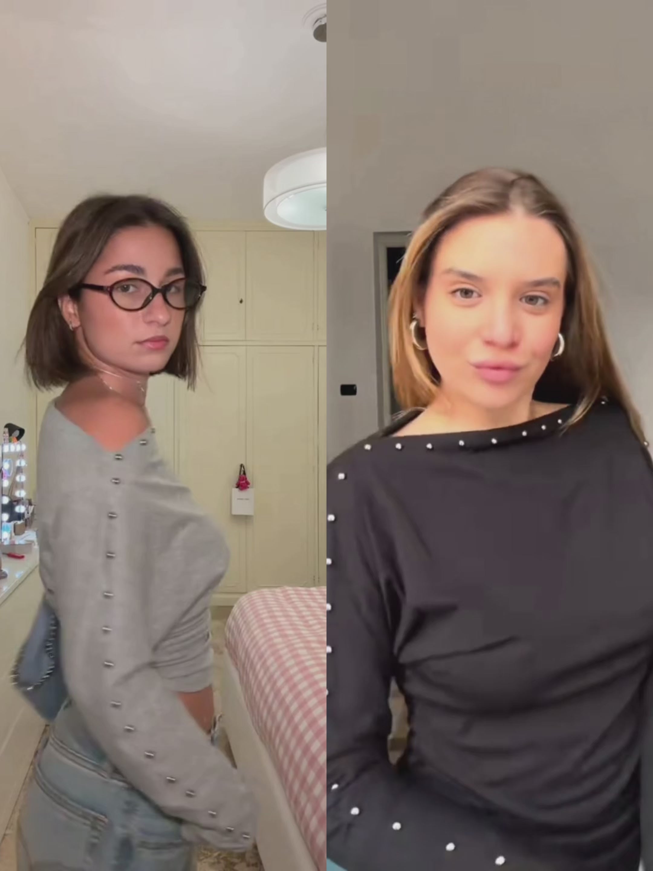 Maglia asimmetrica borchie